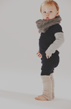 HAND-KNIT GREY LEG/ARM WARMER