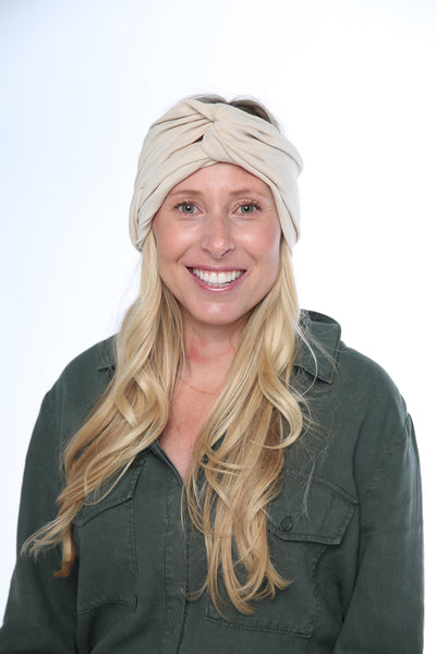 IVORY WIDE TURBAN